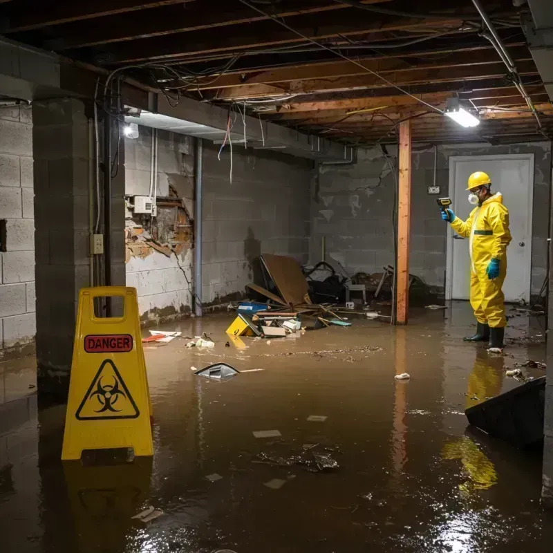 Flooded Basement Electrical Hazard in Butler Beach, FL Property