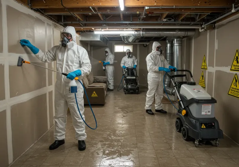 Basement Moisture Removal and Structural Drying process in Butler Beach, FL